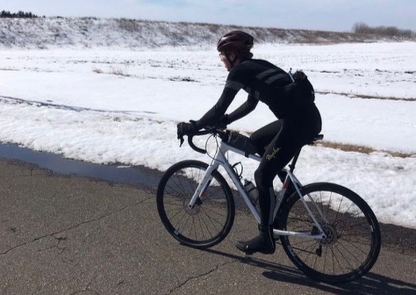 Cole biking in wisconsin